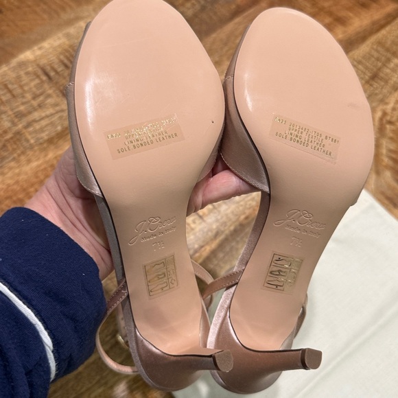 J.Crew 298 Collection Rylie Satin Peep Toe Sandals / Heels NWT - Picture 8 of 11